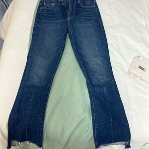 Mother Insider Crop Step Fray Jean